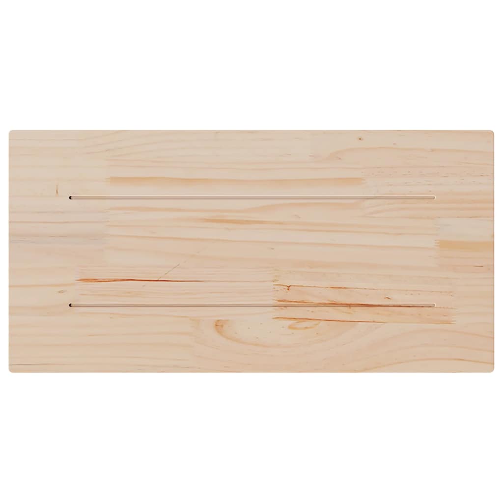Tampo de mesa retangular 80x40x2,5 cm pinho maciço