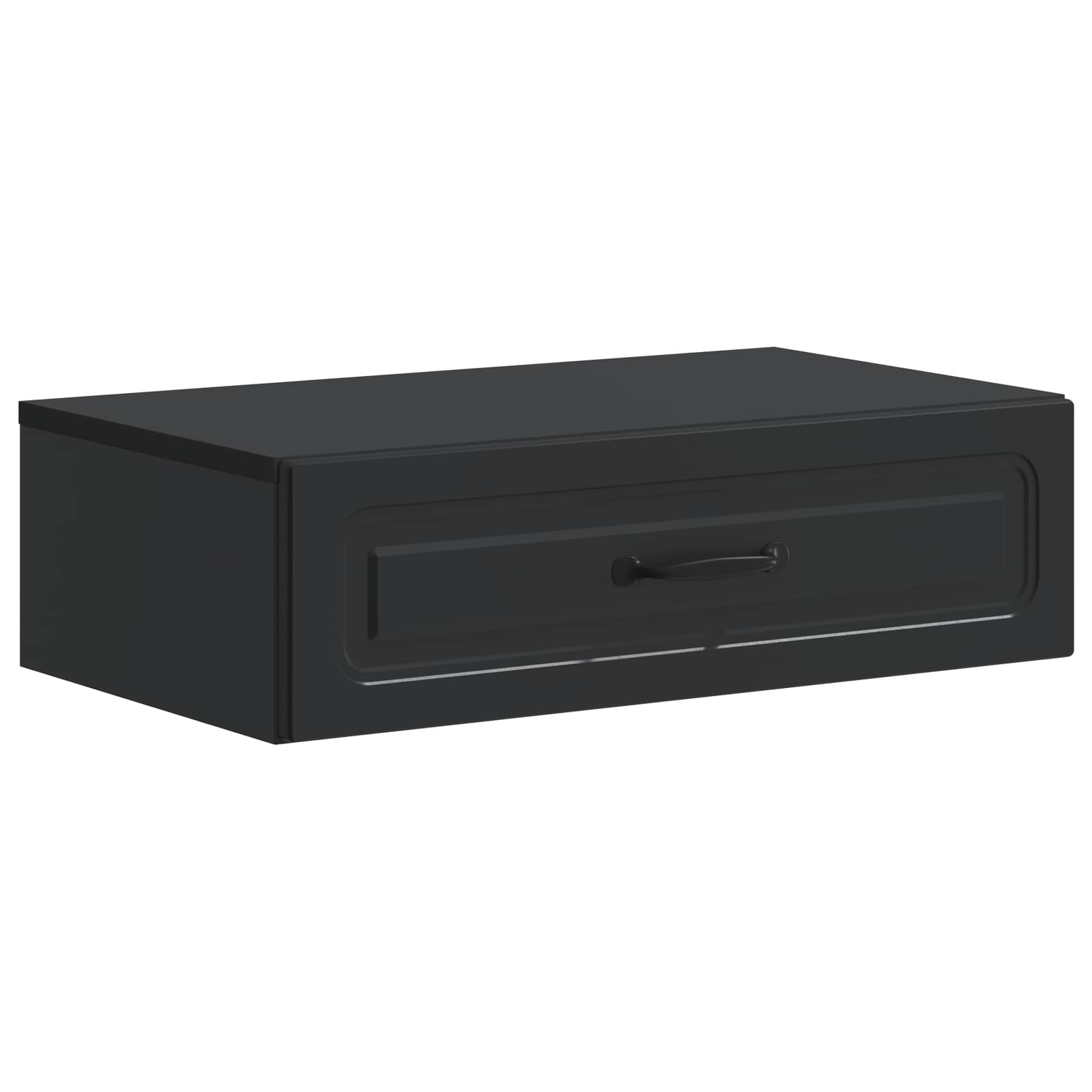 Mesa lateral de parede preto 59 x 34,5 x 17 cm