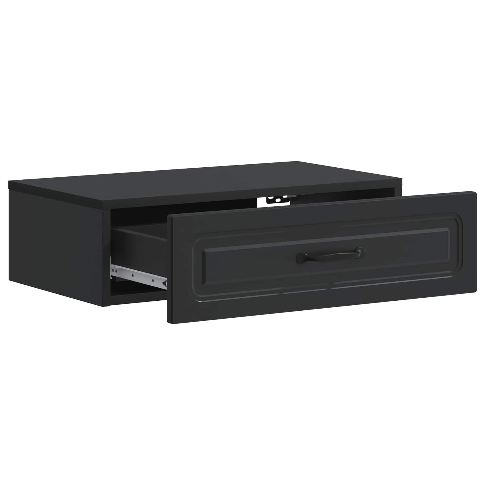 Mesa lateral de parede preto 59 x 34,5 x 17 cm