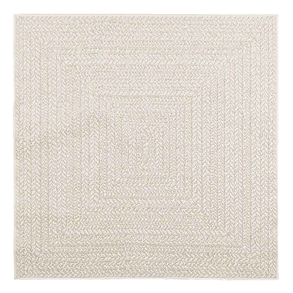 Tapete zizur creme 120x120cm aspeto de juta interior e exterior