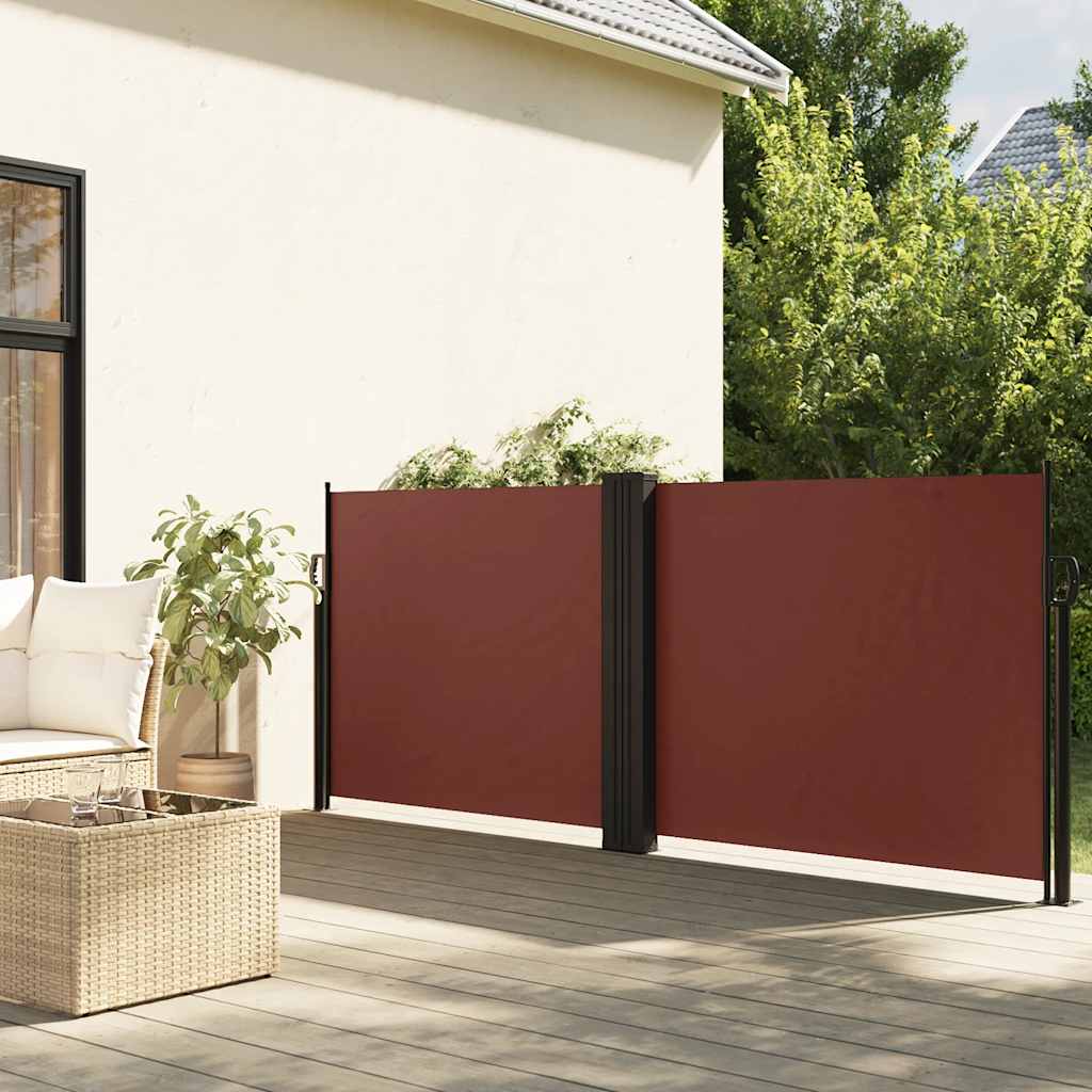 Toldo lateral retrátil 100x1000 cm castanho