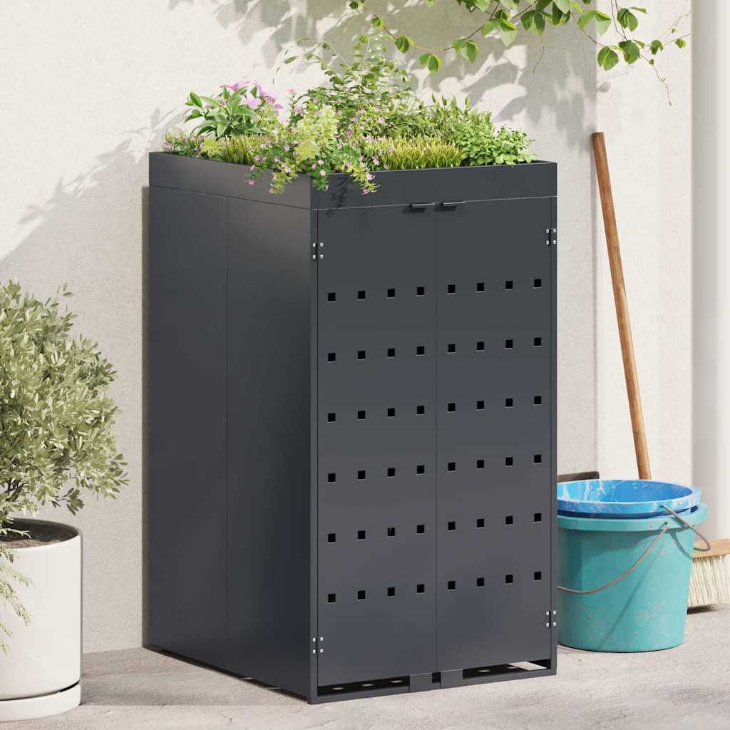 Armazenamento para lixeira com cobertura de jardinagem para lixeira única de 240l