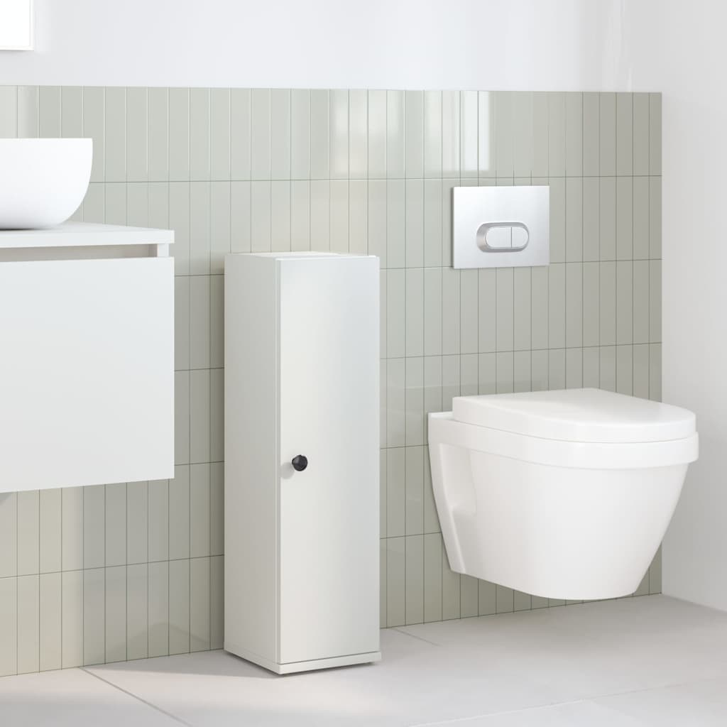 Móvel p/ casa de banho c/ suporte de rolos 20,5x22x72 cm branco