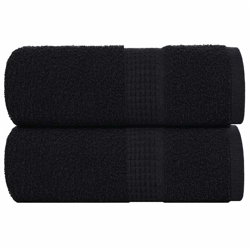 Toalhas de bidé frogn 2 pcs 30x50 cm 360 g/m² preto