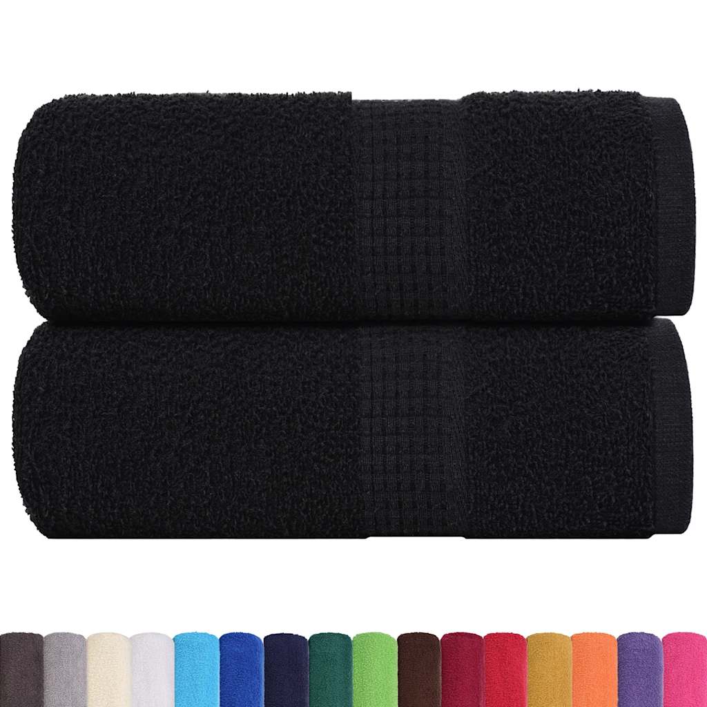 Toalhas de bidé frogn 2 pcs 30x50 cm 360 g/m² preto