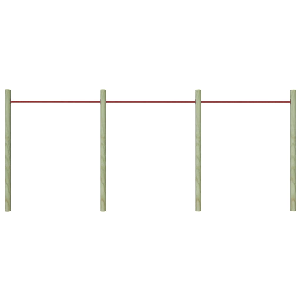 Barras suspensas para crianças 3 pcs 125 cm aço vermelho