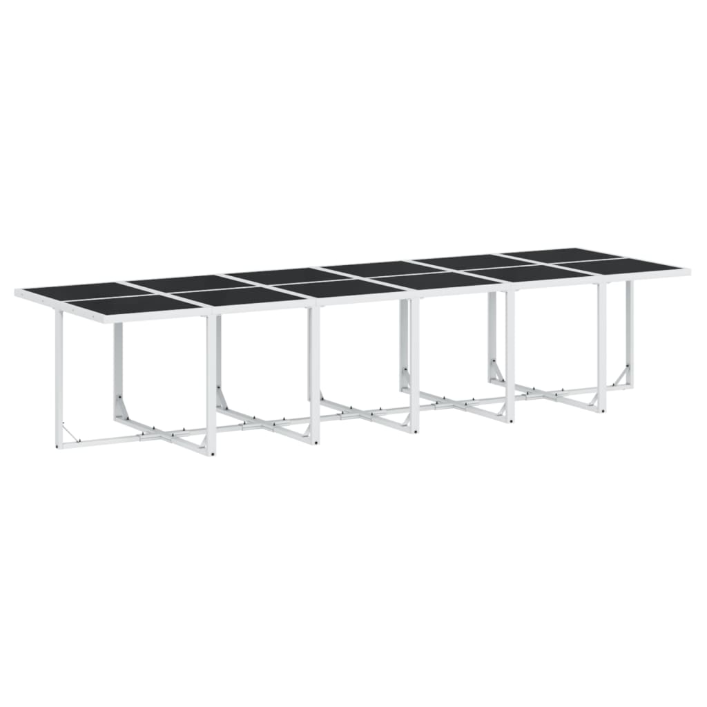 17 Pcs conj. de jantar p/ jardim c/ almofadões textilene branco