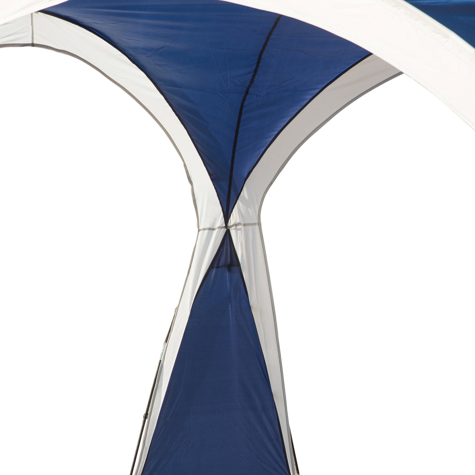 Abrigo de Campismo 3,5x3,5 m Toldo de Campismo Dobrável com Gancho Proteção UV e Bolsa de Transporte Azul e Cinza Claro