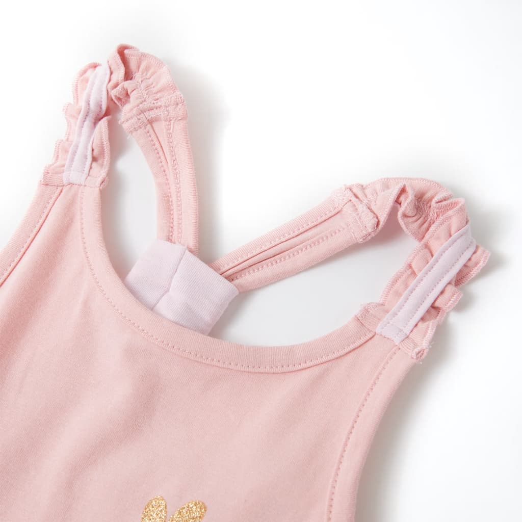 T-shirt de alças para criança rosa-claro 104