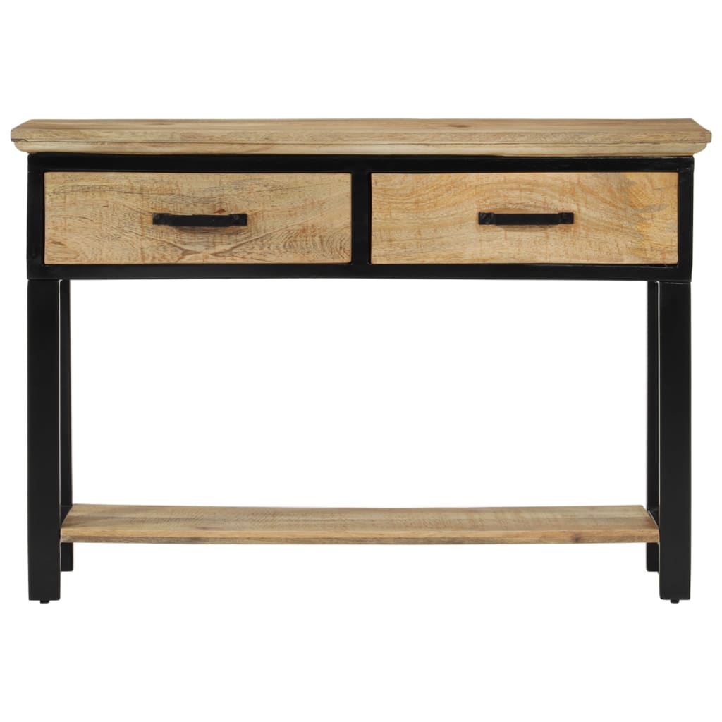 Mesa consola 110x30x75 cm madeira de mangueira áspera maciça