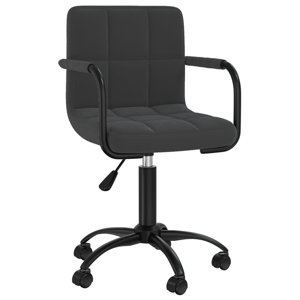 Cadeiras de jantar giratórias 6 pcs veludo preto