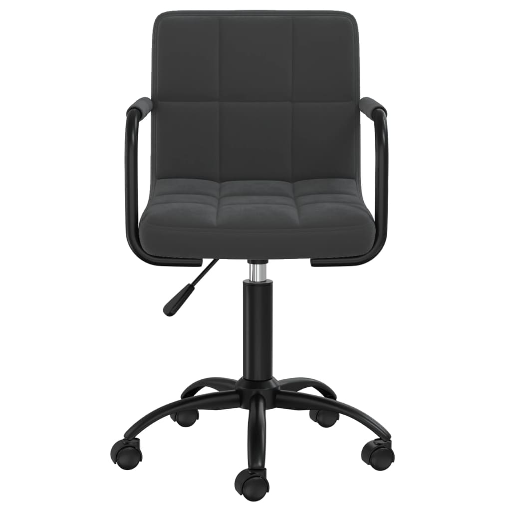 Cadeiras de jantar giratórias 6 pcs veludo preto