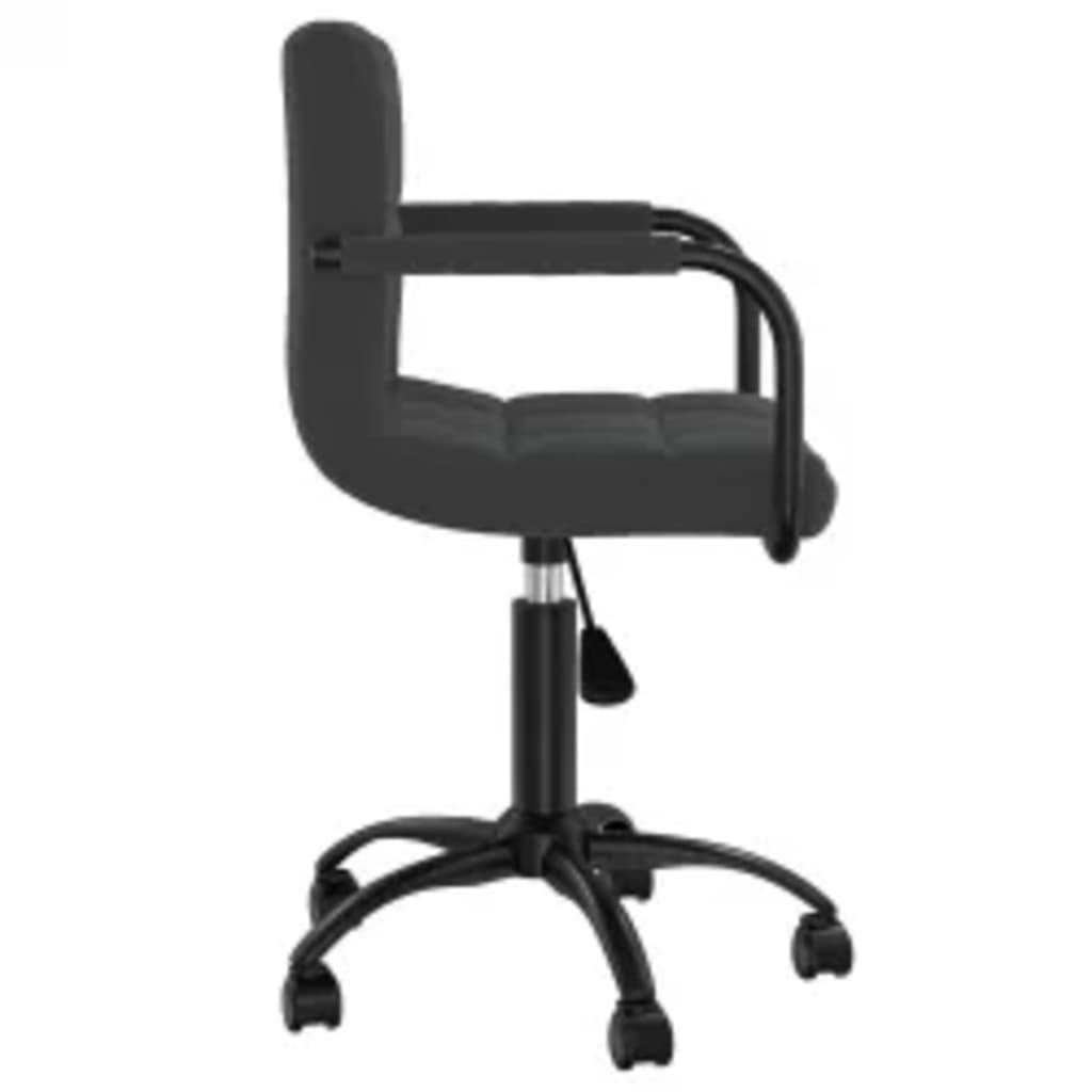 Cadeiras de jantar giratórias 6 pcs veludo preto