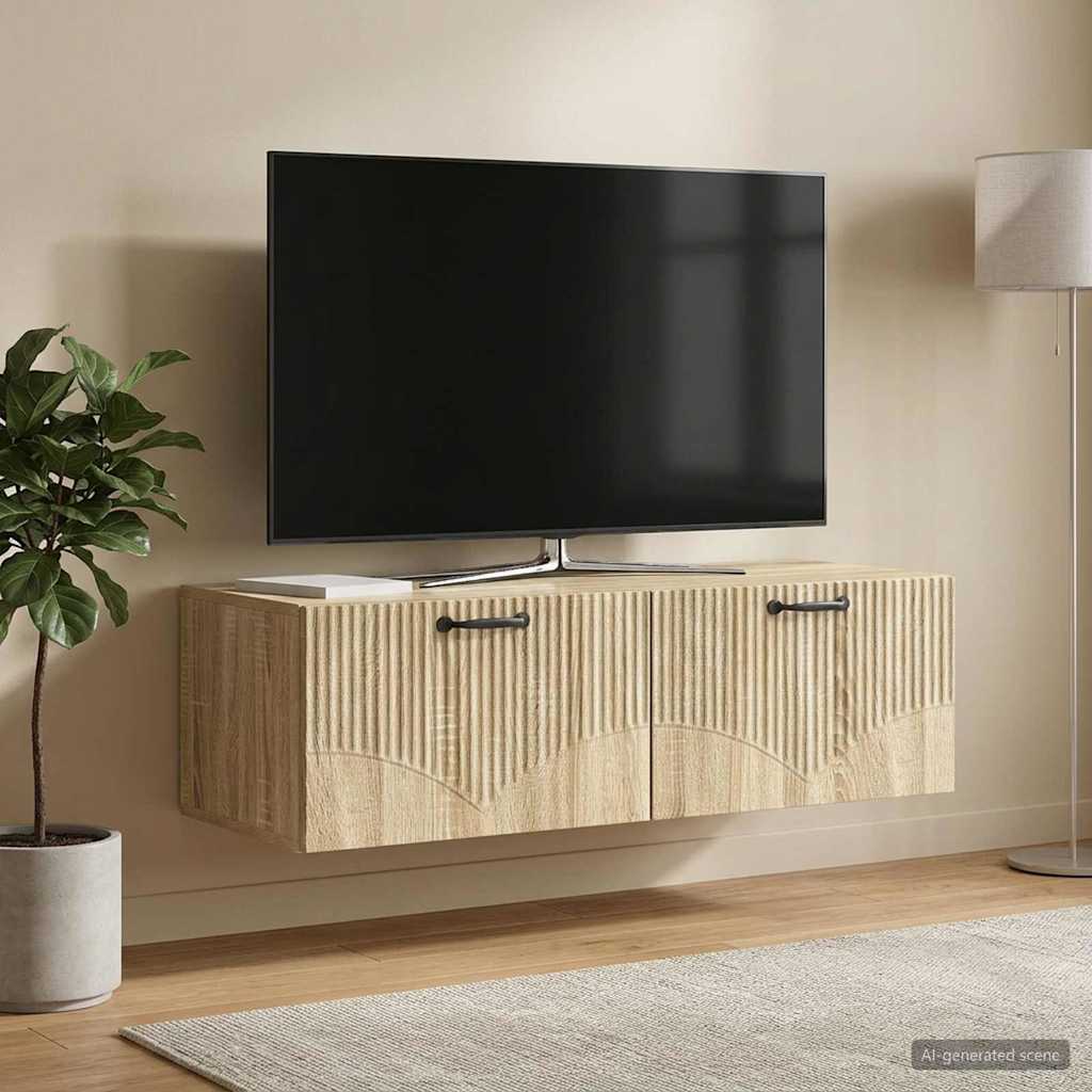 Gabinete de TV de parede carvalho sonoma 98 x 41 x 30 cm