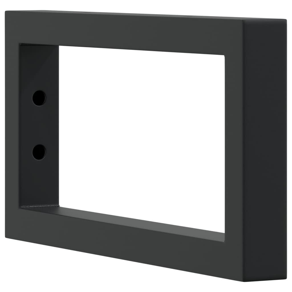 Suportes de prateleira p/ lavatório 2 pcs aço retangular preto