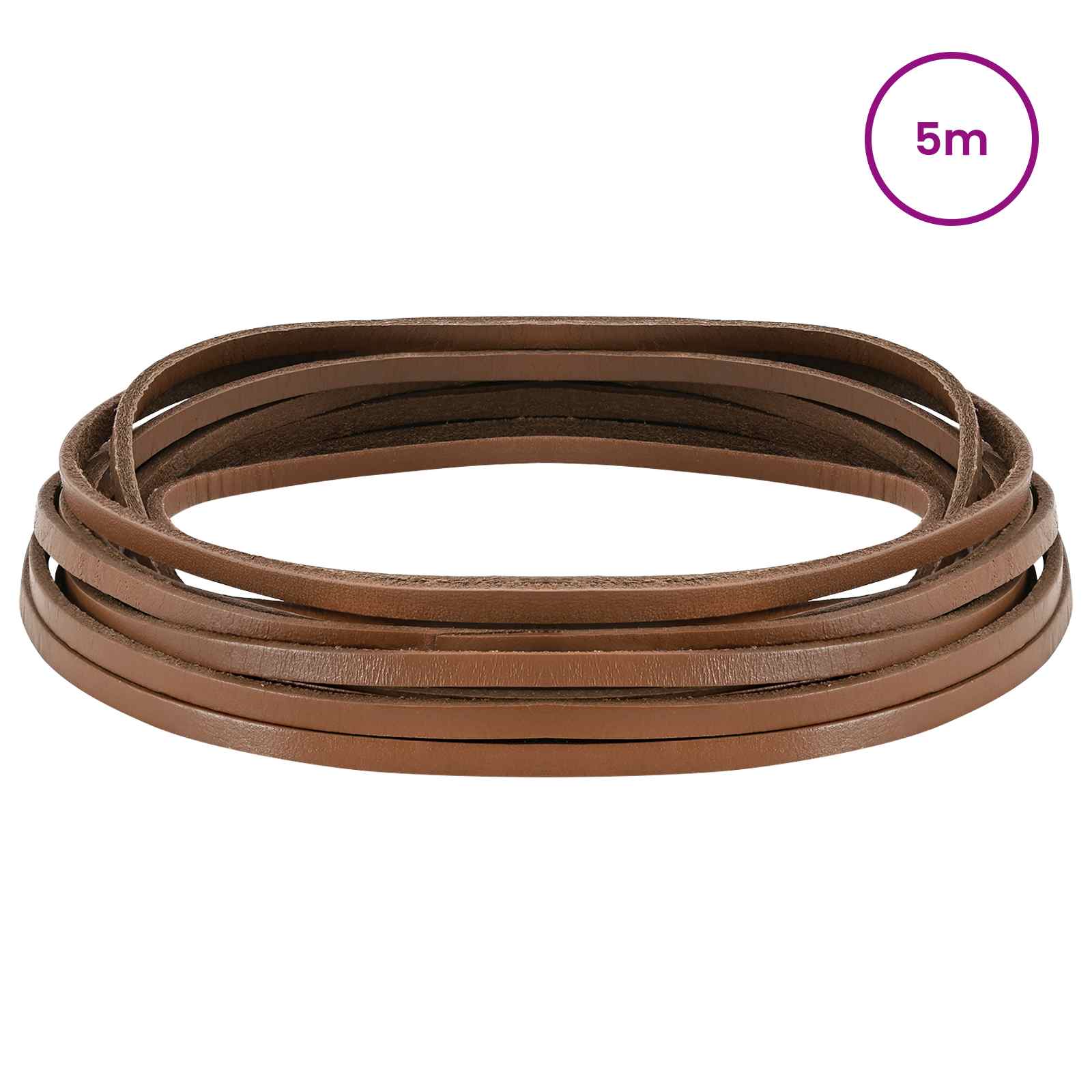 Pulseira de couro castanho 500 x 0,3 cm couro
