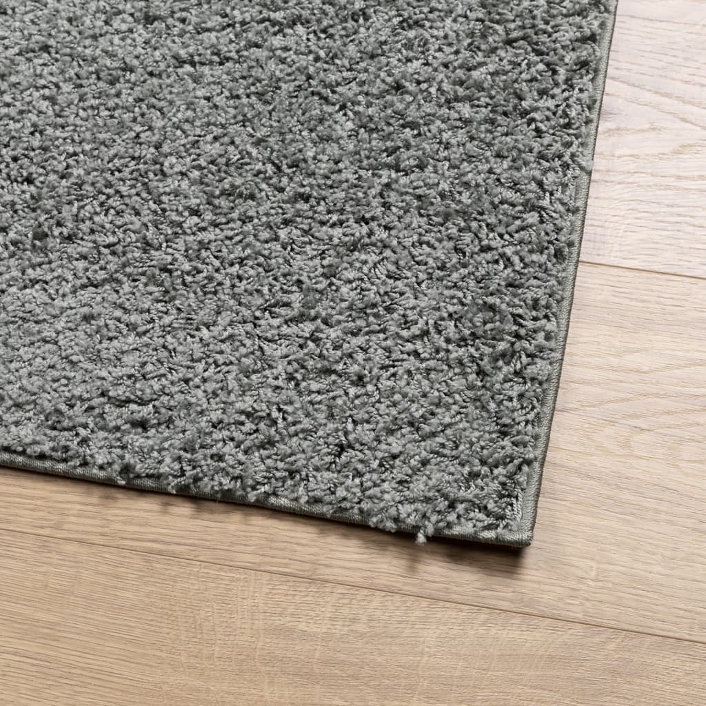 Tapete shaggy de pelo alto pamplona 80x250 cm verde