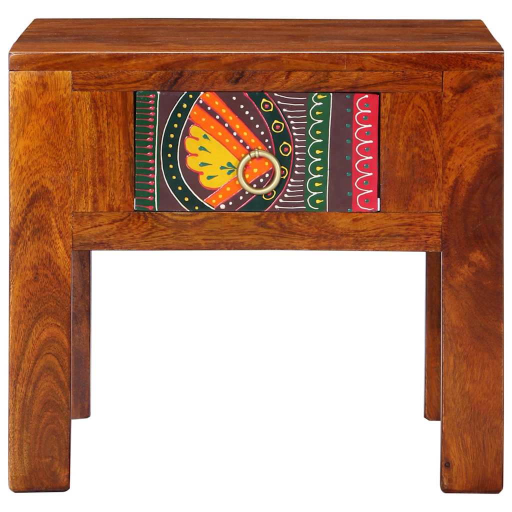 Mesa de cabeceira 2 pcs 40x40x36 cm madeira de acácia maciça