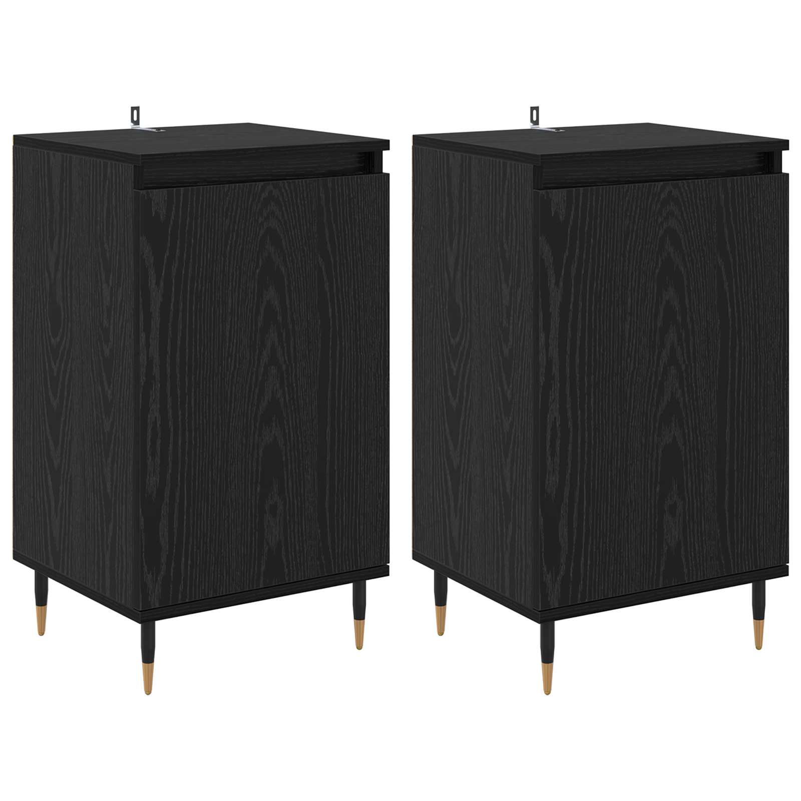 Buffet 2 unid. carvalho preto 40 x 35 x 70 cm