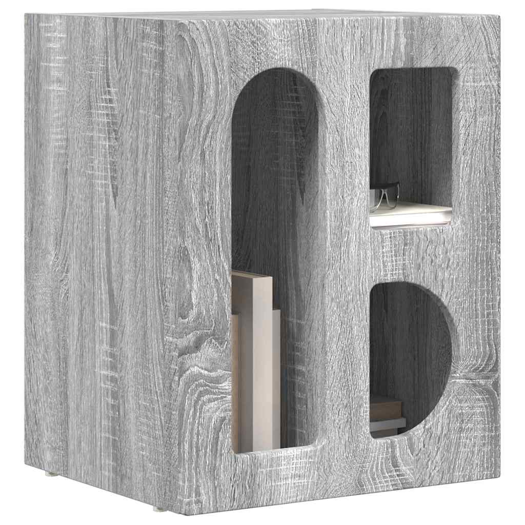 Mesa-de-cabeceira elst 2 unid. cinza sonoma 40 x 35 x 50 cm