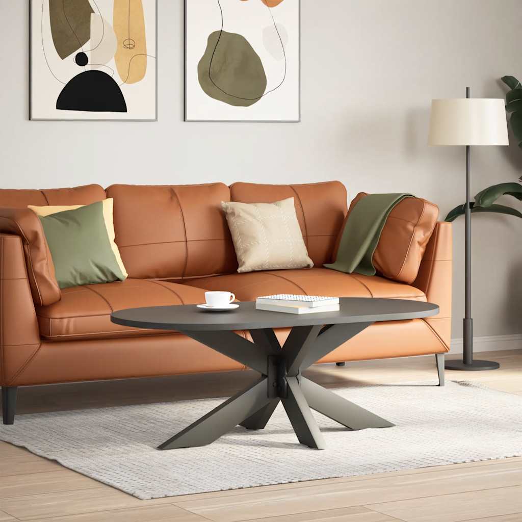 Pé de mesa de centro em formato de aranha, antracite, 98x58x(42-43) cm, aço