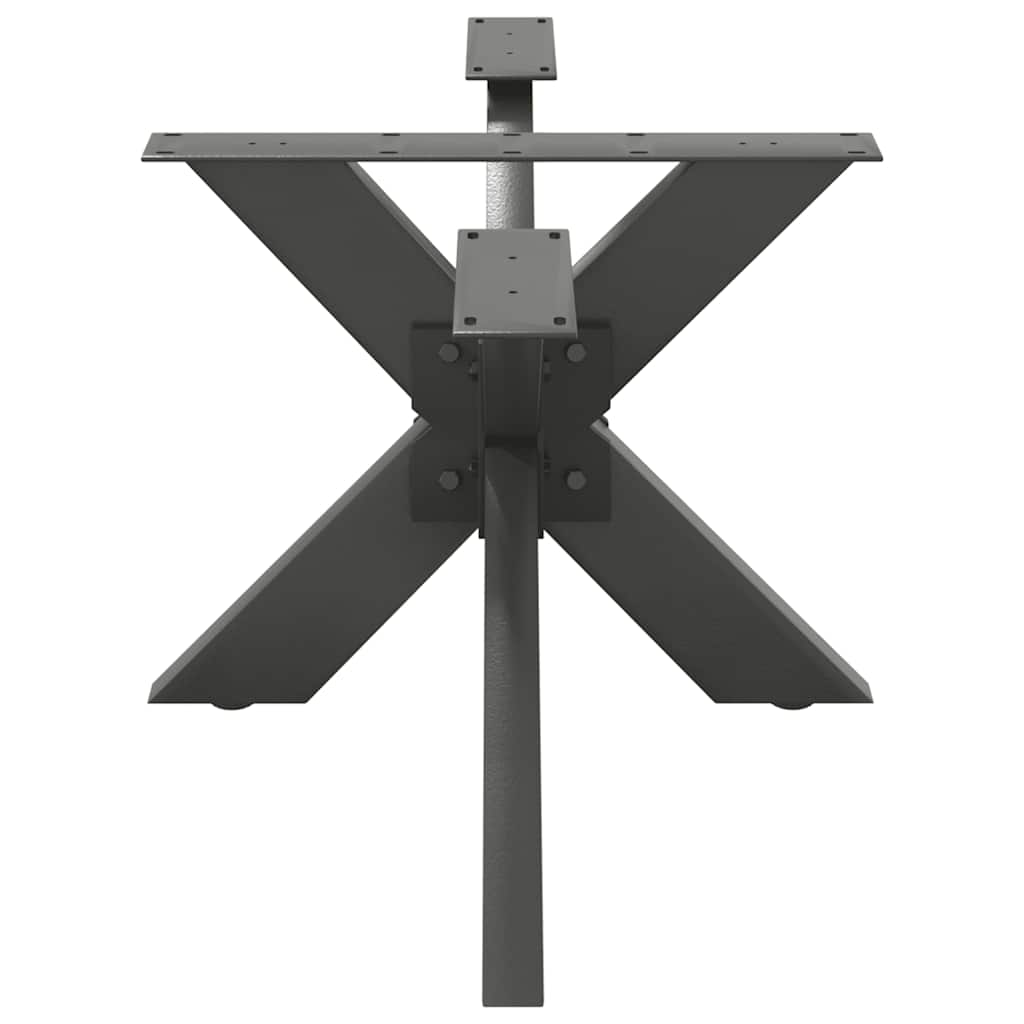 Pé de mesa de centro em formato de aranha, antracite, 98x58x(42-43) cm, aço