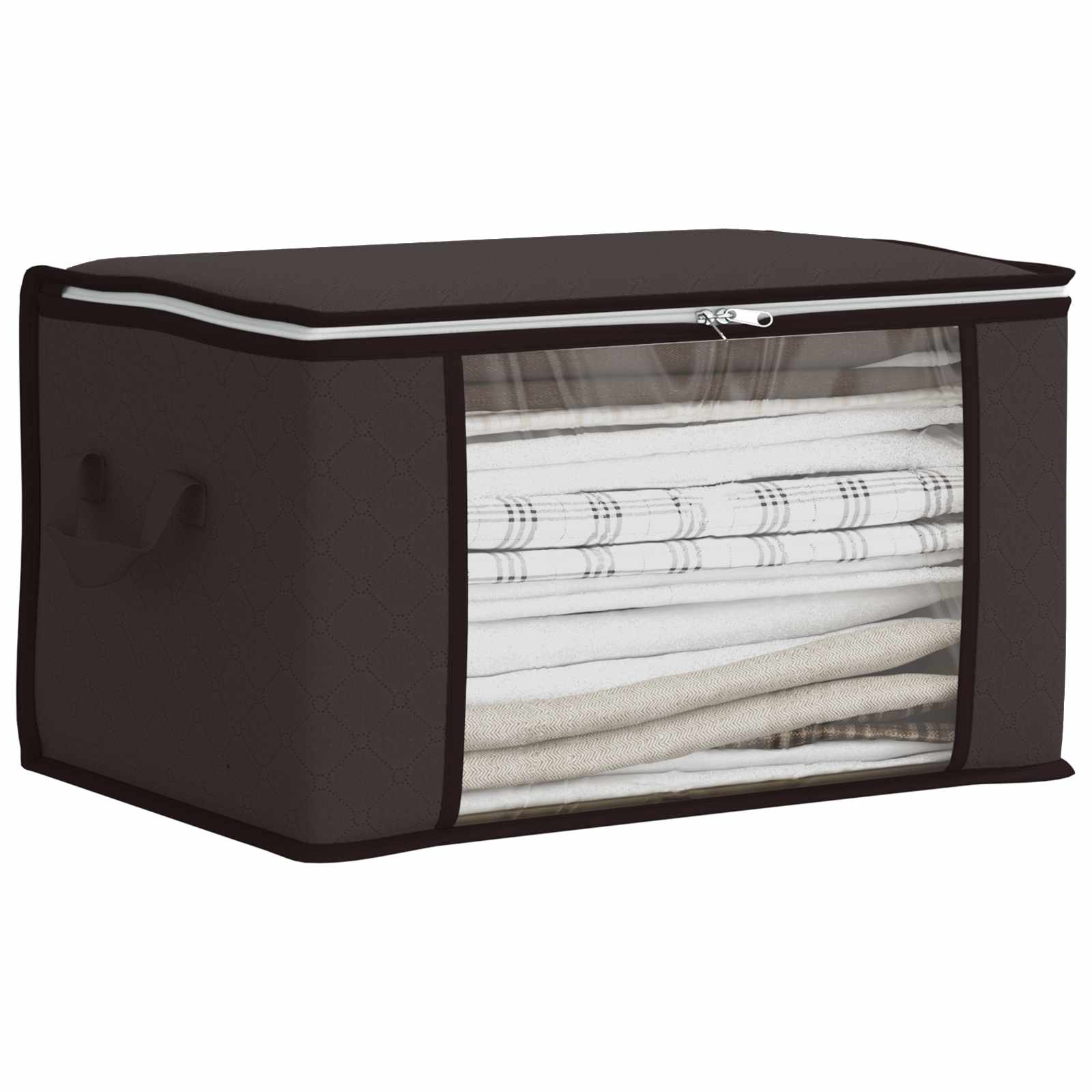 Caixa de armazenamento com janela lateral transparente 2 unid.
