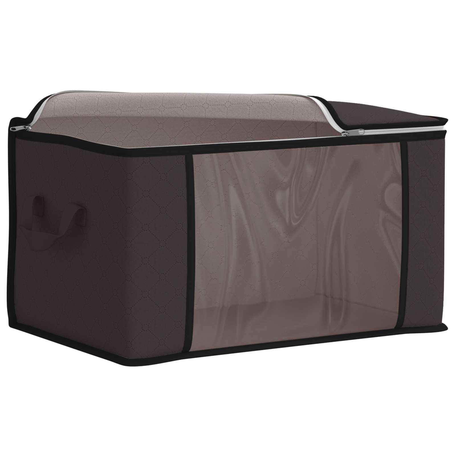 Caixa de armazenamento com janela lateral transparente 2 unid.