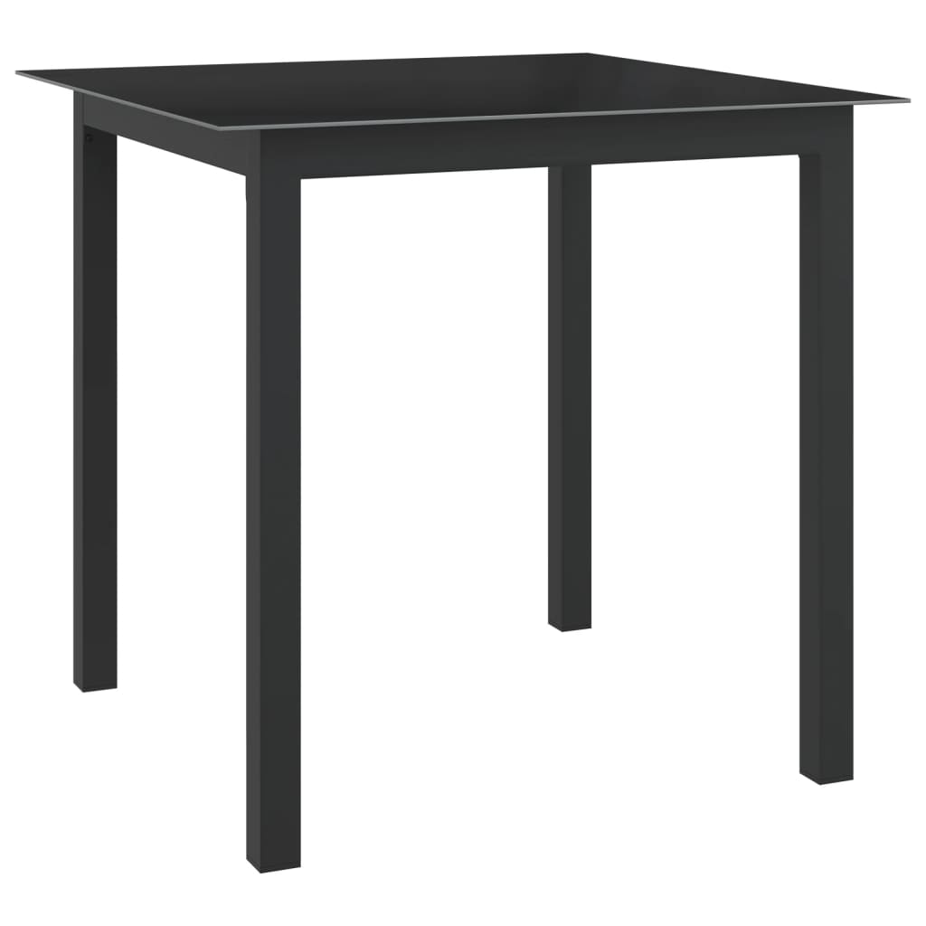 5 Pcs conjunto de jantar para jardim alumínio antracite