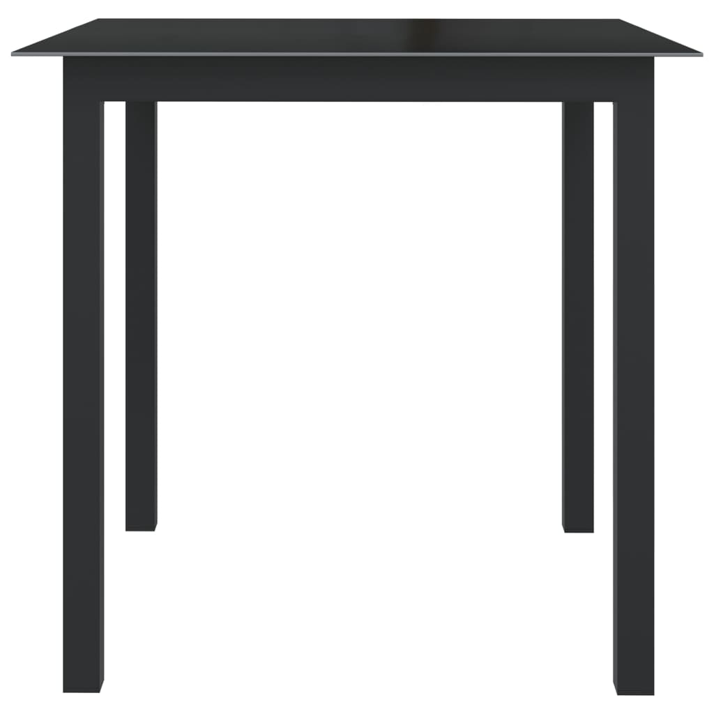 5 Pcs conjunto de jantar para jardim alumínio antracite