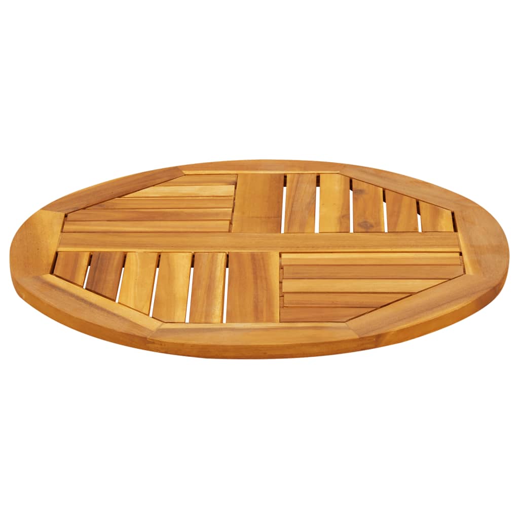 Tampo de mesa redondo ø60x2 cm madeira de acácia maciça