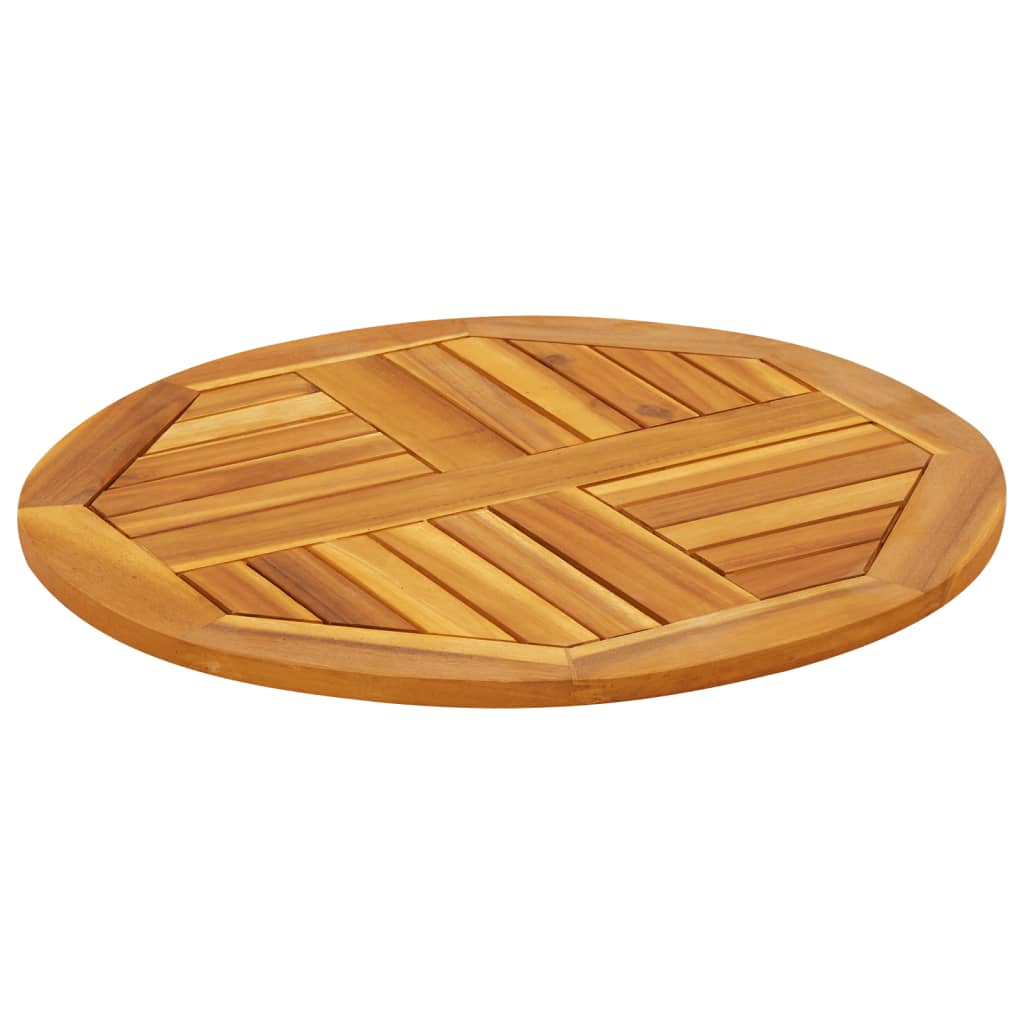Tampo de mesa redondo ø60x2 cm madeira de acácia maciça