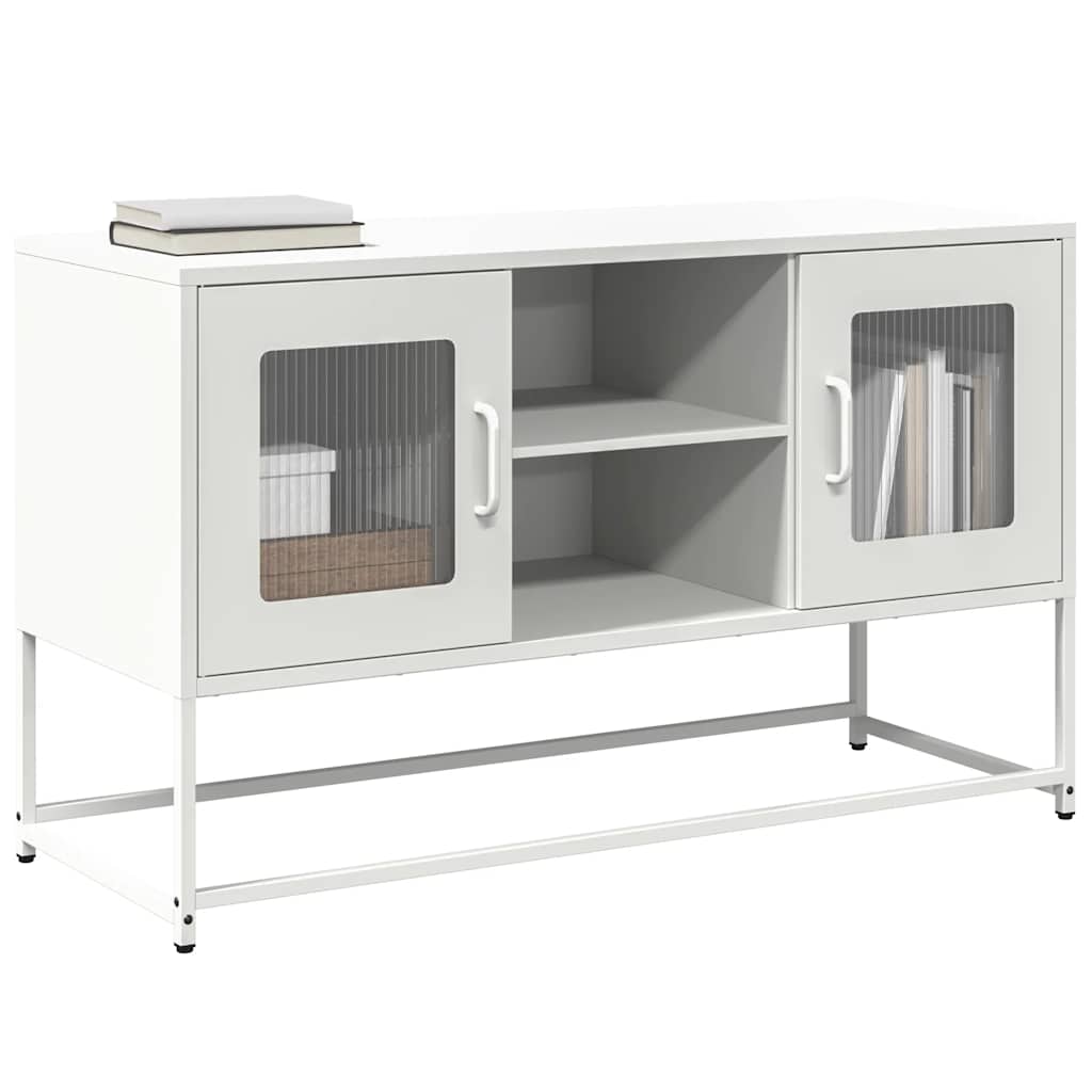 Móvel de TV 100,5x39x60,5 cm aço branco