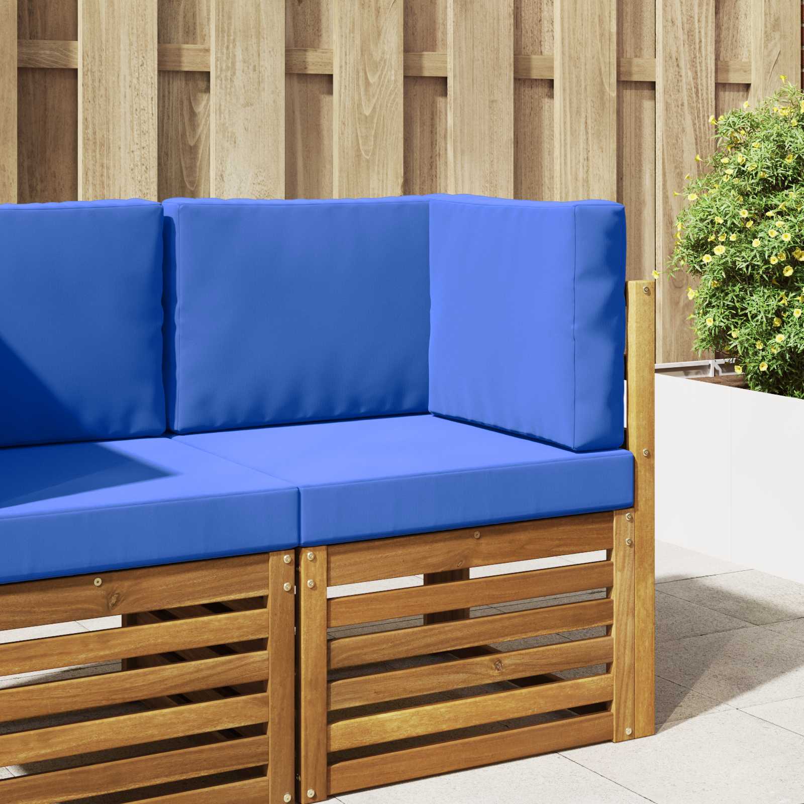 Almofada para sofá externo poliéster azul royal 60 x 60 x 8 cm
