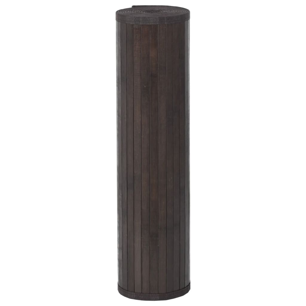 Tapete retangular 70x400 cm bambu castanho-escuro