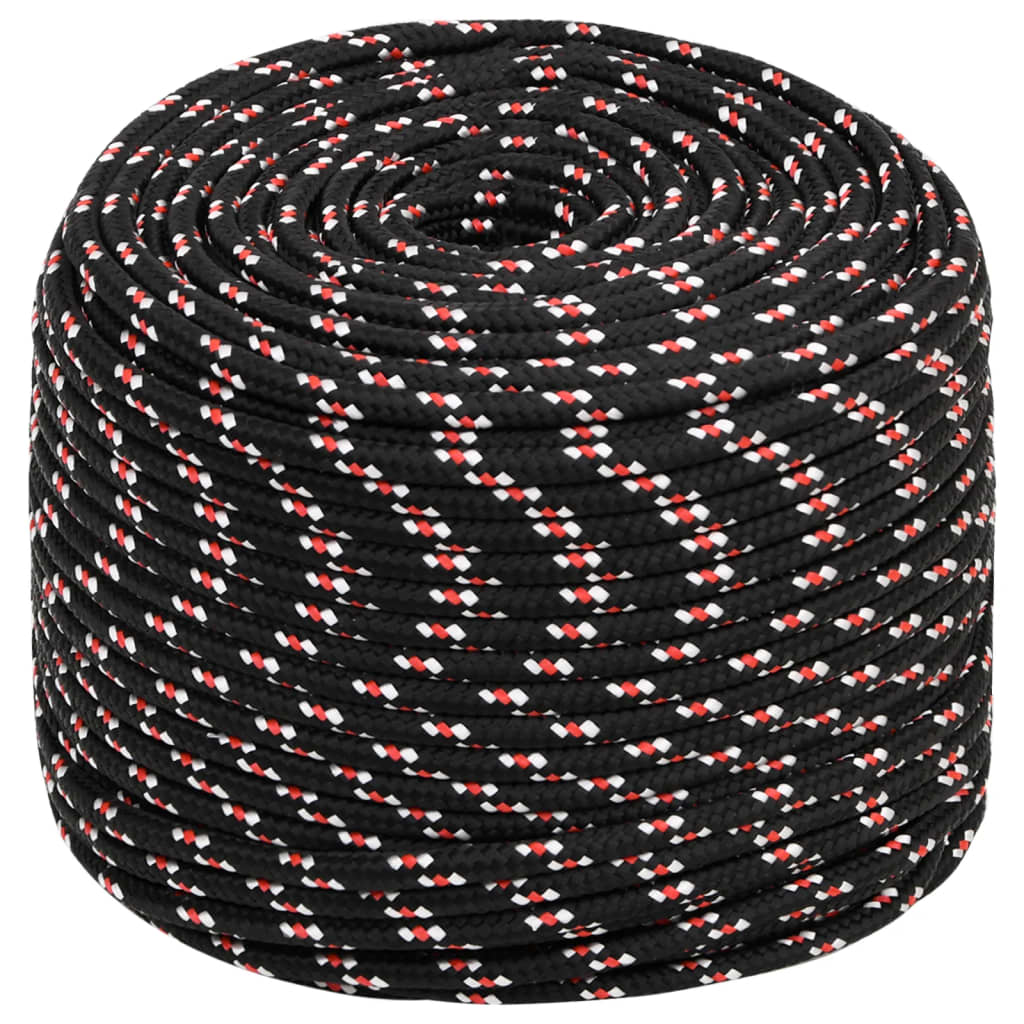 Corda de barco 10 mm 25 m polipropileno preto