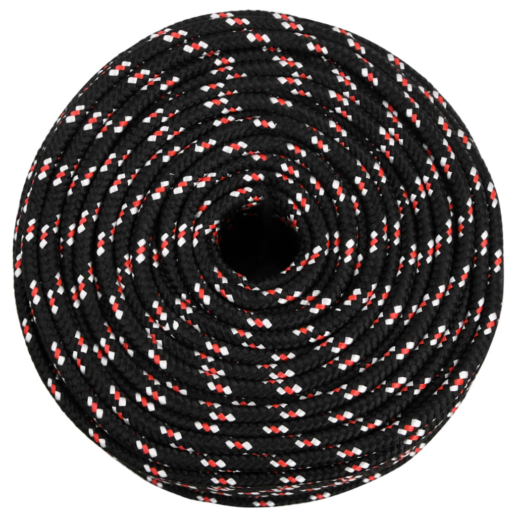 Corda de barco 10 mm 25 m polipropileno preto