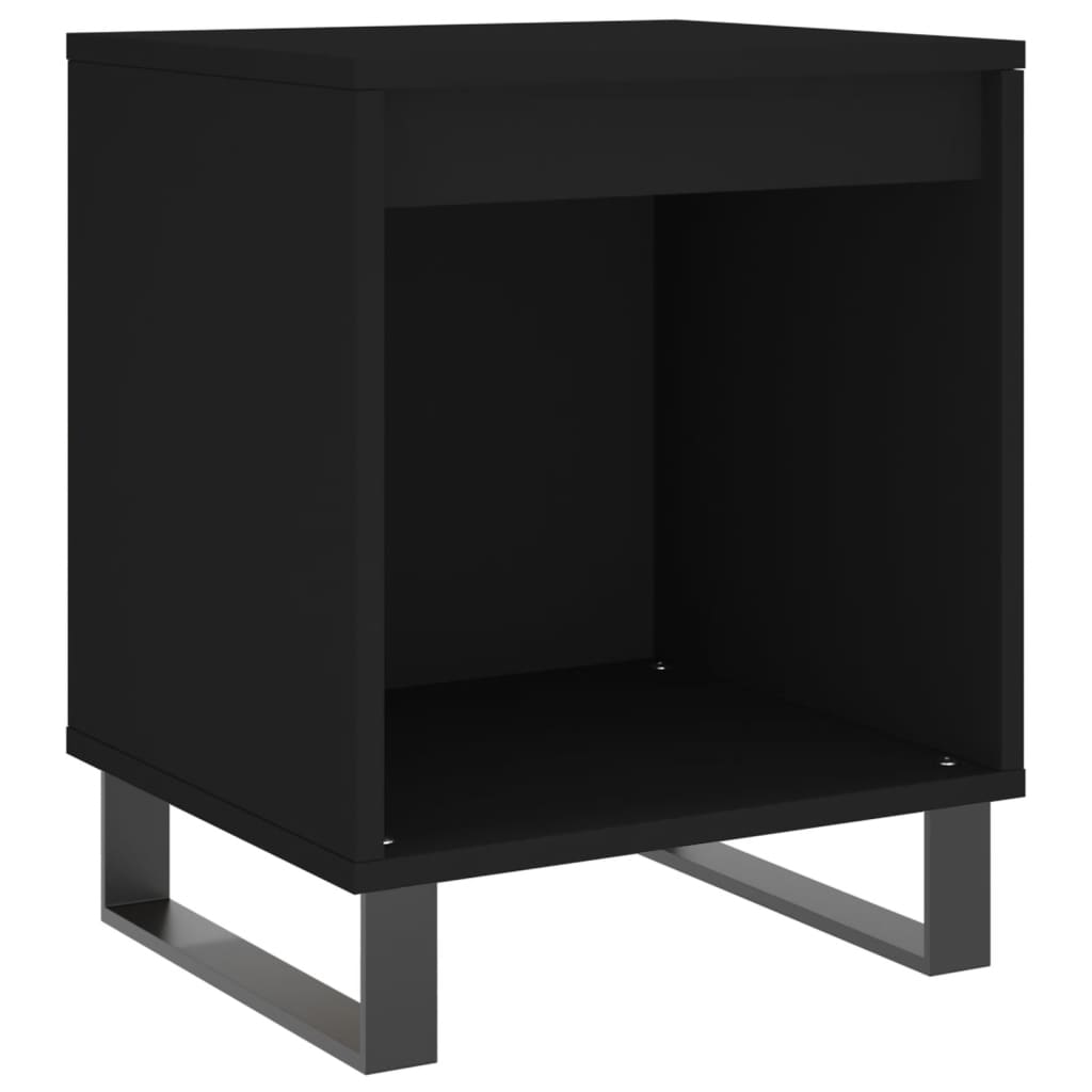Mesas de cabeceira 2pcs 40x35x50 cm derivados de madeira preto