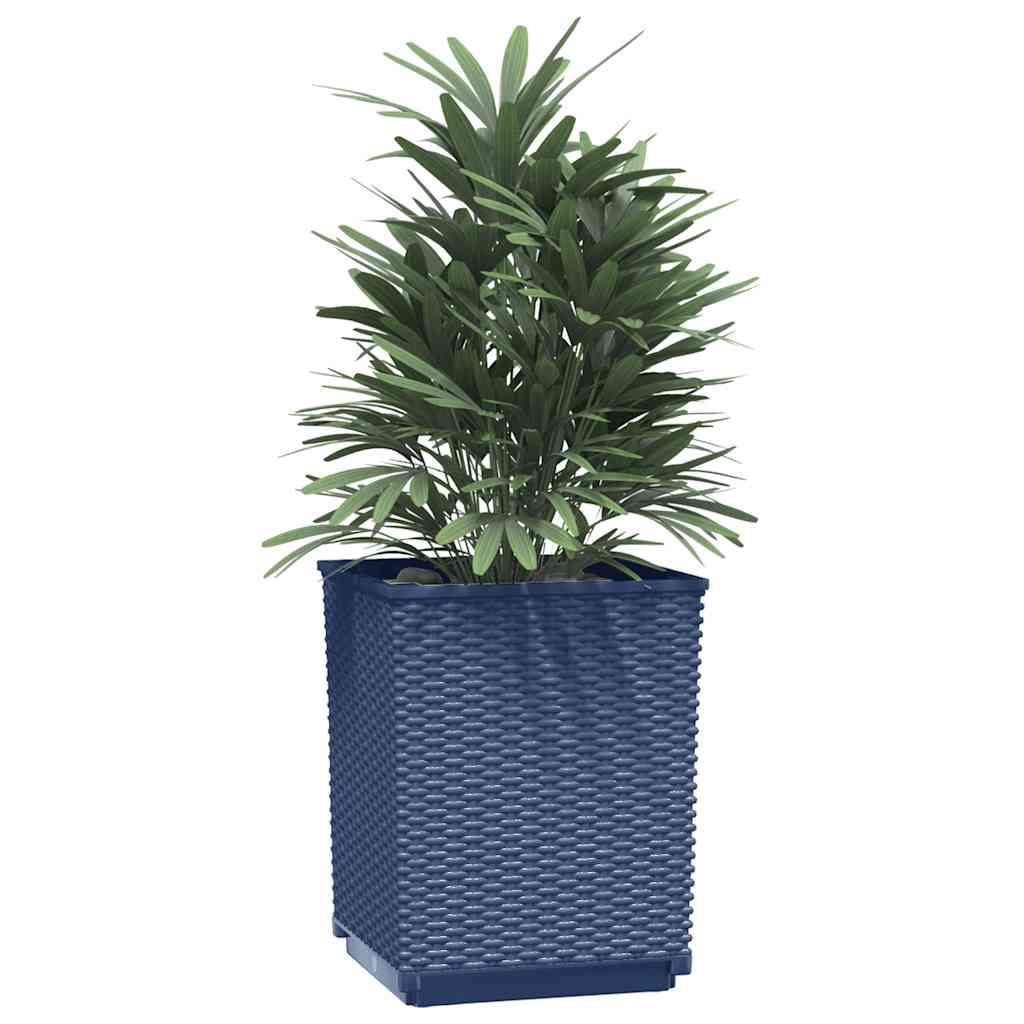 Vasos/floreiras 2 pcs 30x30x37 cm polipropileno cinzento azul