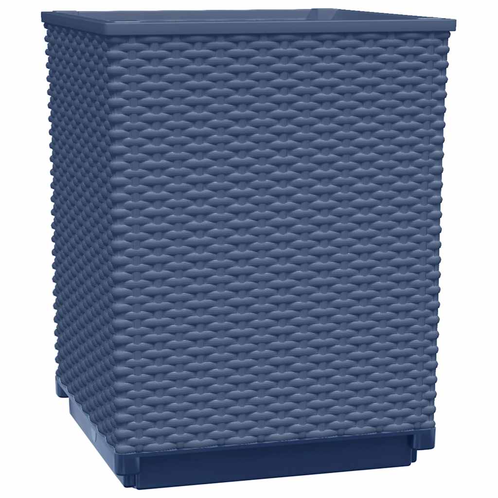 Vasos/floreiras 2 pcs 30x30x37 cm polipropileno cinzento azul