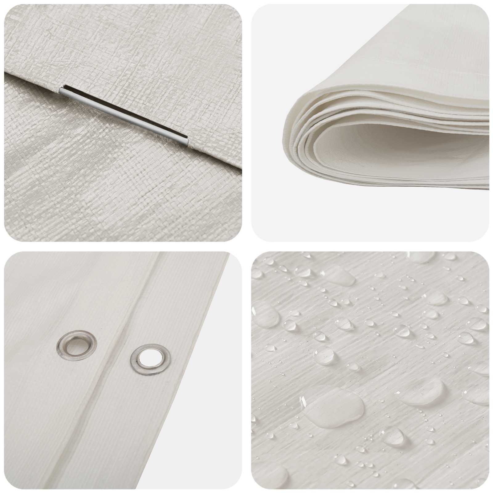 Lona com olhais branco 8 x 12 m 180 gsm PE