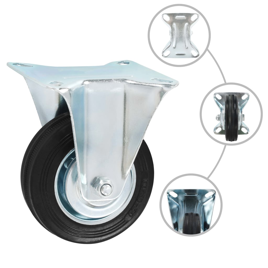 12 Pcs fixed casters 100 mm