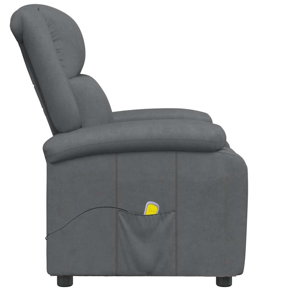 Cadeira de massagens couro artificial cinzento
