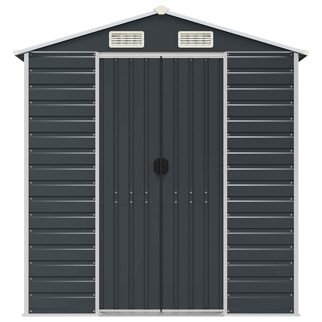 Abrigo de jardim 191x130x198 cm aço galvanizado antracite