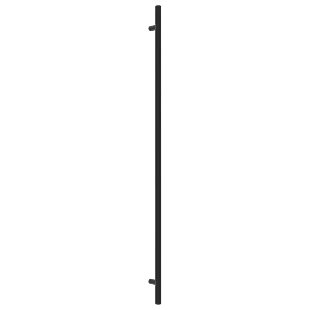 Puxadores para móveis 10 pcs 480 mm aço inoxidável preto