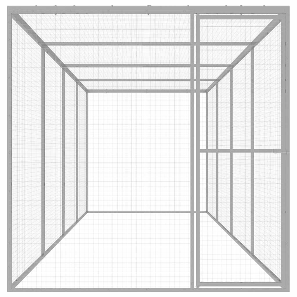 Jaula para gatos 6x1,5x1,5 m aço galvanizado