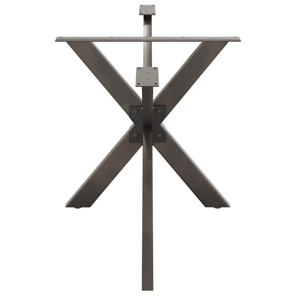 Pé de mesa de jantar em formato de aranha, preto, 150x78x(72-73) cm, aço
