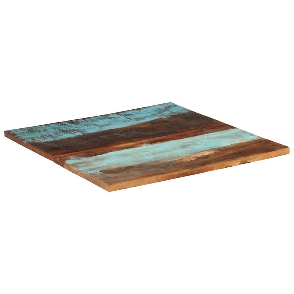 Tampo mesa quadrado 80x80cm 25-27mm madeira recuperada maciça