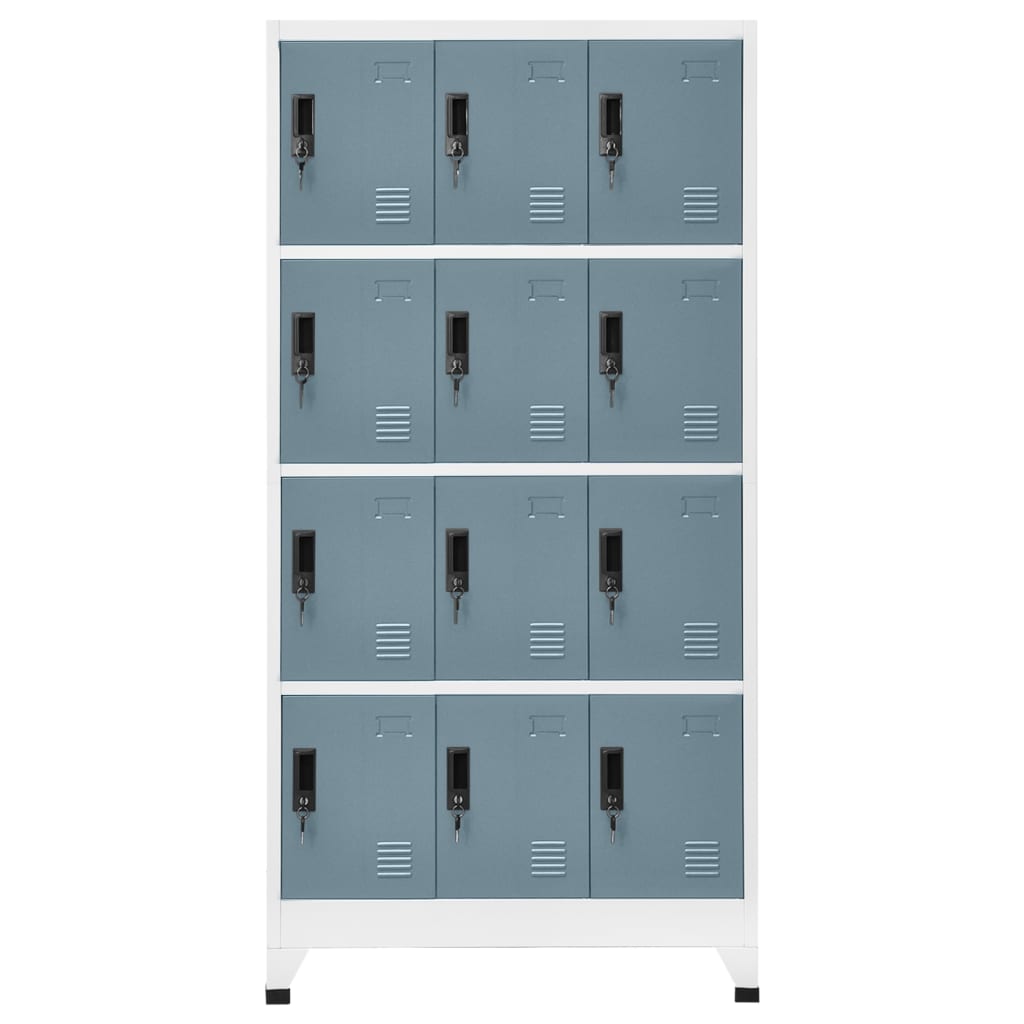 Cacifo aço 90x45x180 cm cinza-claro e cinza-escuro