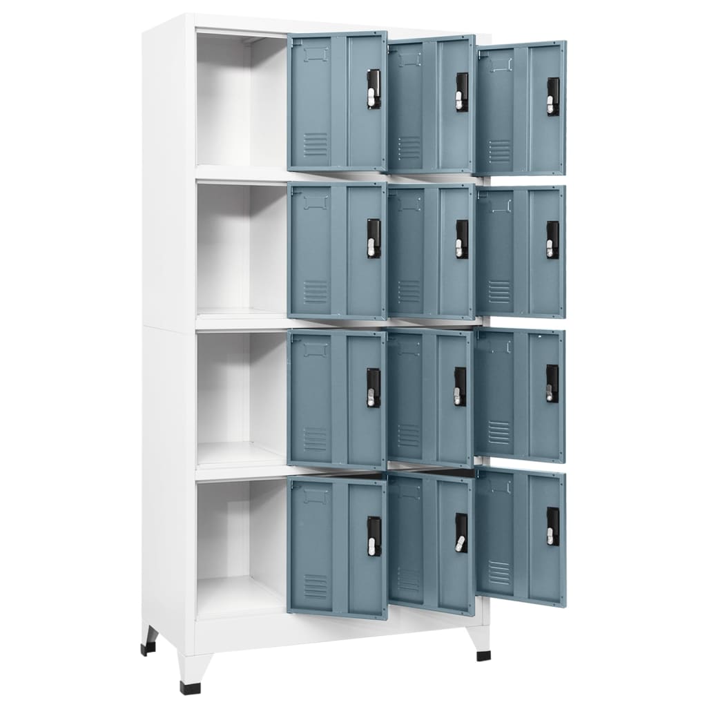 Cacifo aço 90x45x180 cm cinza-claro e cinza-escuro